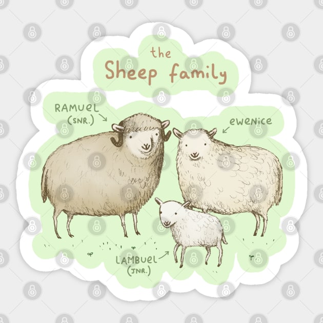 The Sheep Family Sticker by Sophie Corrigan